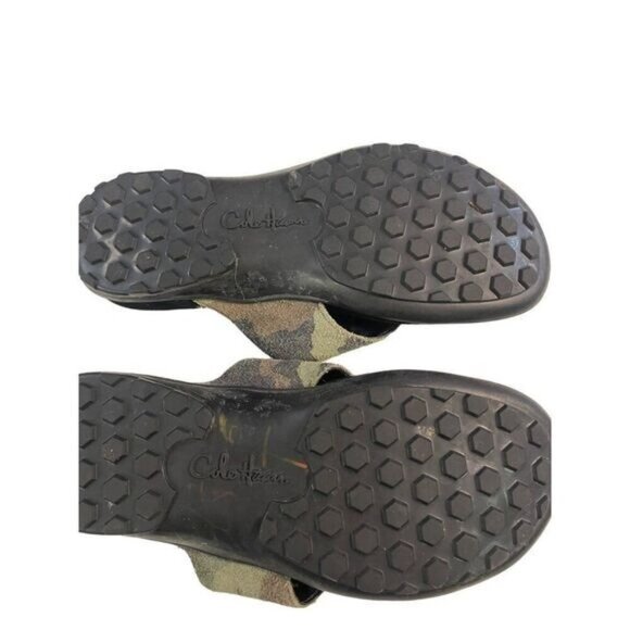 Cole Haan Men's Green Camo Suede Thong Sandals Flip Flops 7 M - Picture 6 of 6
